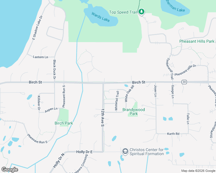 map of restaurants, bars, coffee shops, grocery stores, and more near 1211 Choke Cherry Road in Hugo