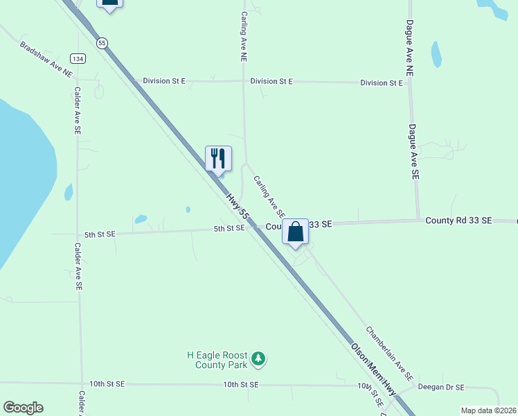 map of restaurants, bars, coffee shops, grocery stores, and more near 427 Carling Avenue Southeast in Buffalo