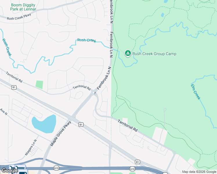 map of restaurants, bars, coffee shops, grocery stores, and more near 10501 Fernbrook Lane North in Maple Grove