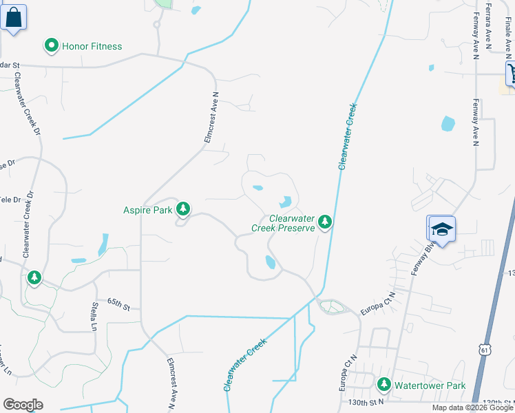 map of restaurants, bars, coffee shops, grocery stores, and more near 4628 Fable Road North in Hugo
