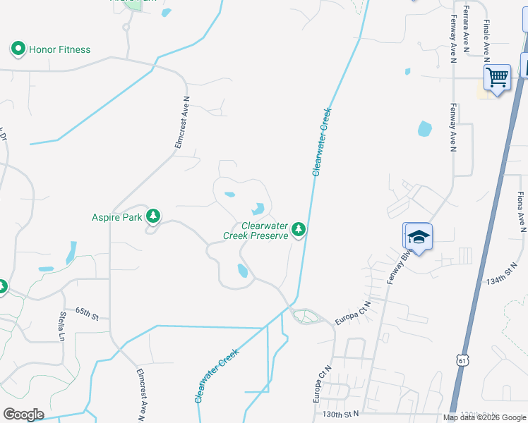 map of restaurants, bars, coffee shops, grocery stores, and more near 4724 Fable Road North in Hugo