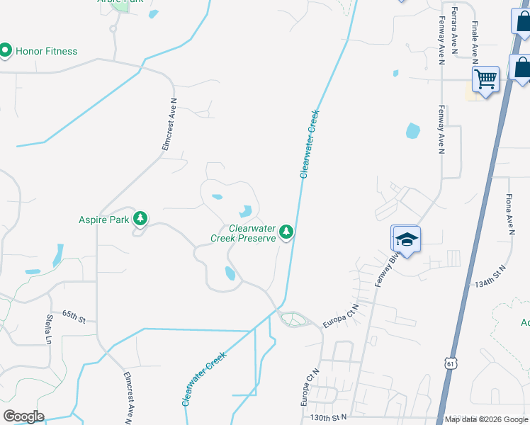 map of restaurants, bars, coffee shops, grocery stores, and more near 4724 Fable Road North in Hugo