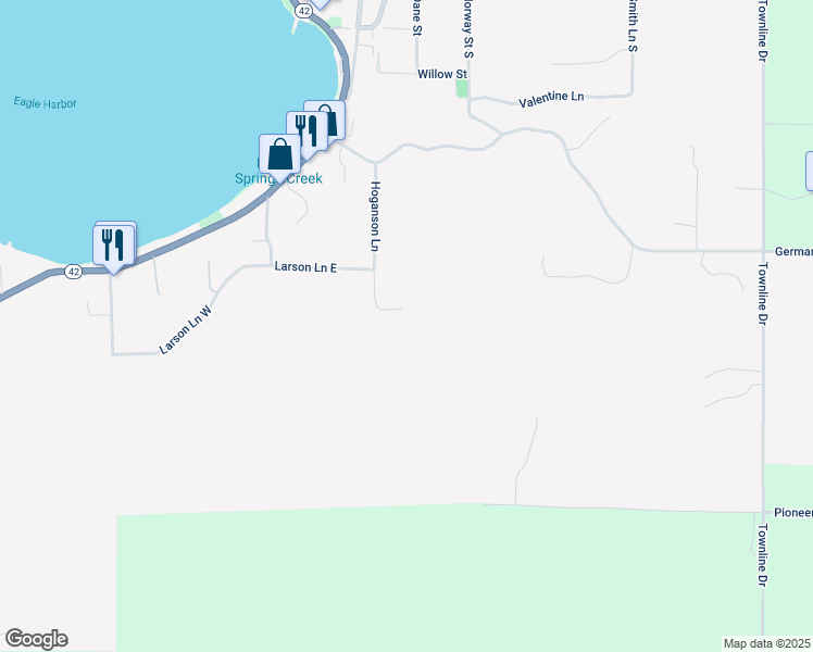 map of restaurants, bars, coffee shops, grocery stores, and more near 3007 Olson Lane in Ephraim