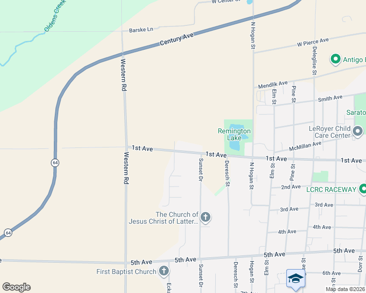 map of restaurants, bars, coffee shops, grocery stores, and more near 1812 1st Avenue in Antigo