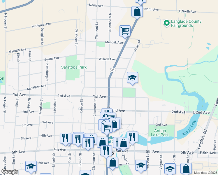 Graham Avenue, Antigo WI Walk Score