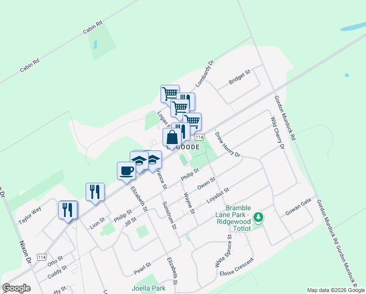 map of restaurants, bars, coffee shops, grocery stores, and more near in Ottawa