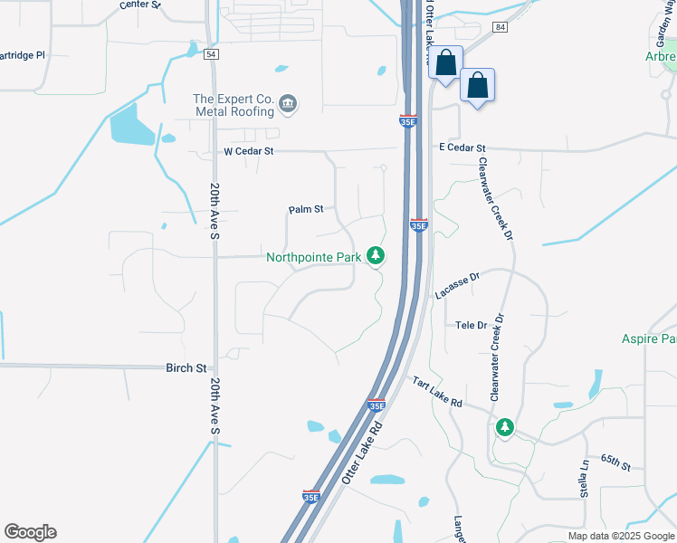 map of restaurants, bars, coffee shops, grocery stores, and more near 2130 Cypress Street in Lino Lakes