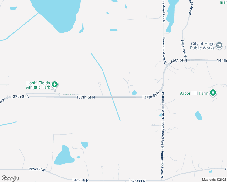 map of restaurants, bars, coffee shops, grocery stores, and more near 7606 137th Street North in Hugo