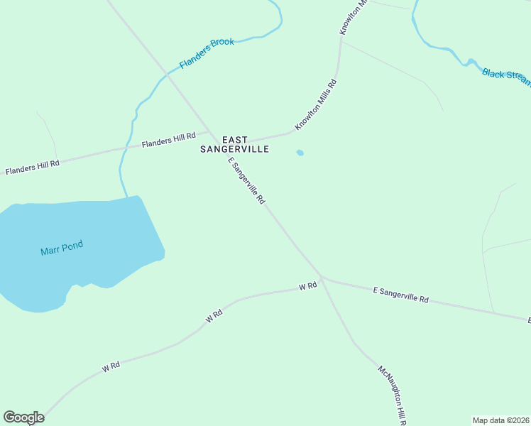 map of restaurants, bars, coffee shops, grocery stores, and more near East Sangerville Road in Sangerville