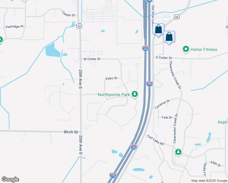 map of restaurants, bars, coffee shops, grocery stores, and more near 2090 21st Avenue South in Lino Lakes
