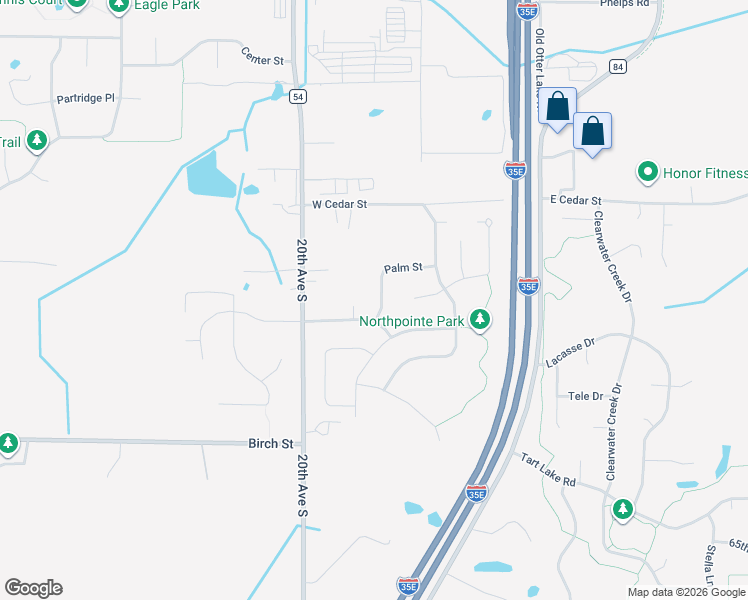 map of restaurants, bars, coffee shops, grocery stores, and more near 6713 Palm Street in Lino Lakes