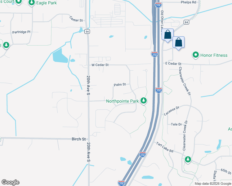 map of restaurants, bars, coffee shops, grocery stores, and more near 6713 Palm Street in Lino Lakes