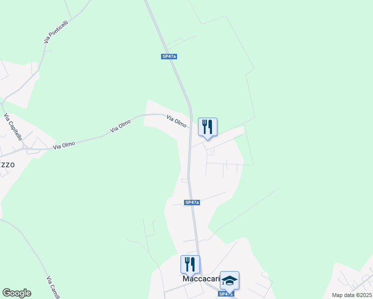 map of restaurants, bars, coffee shops, grocery stores, and more near in Maccacari