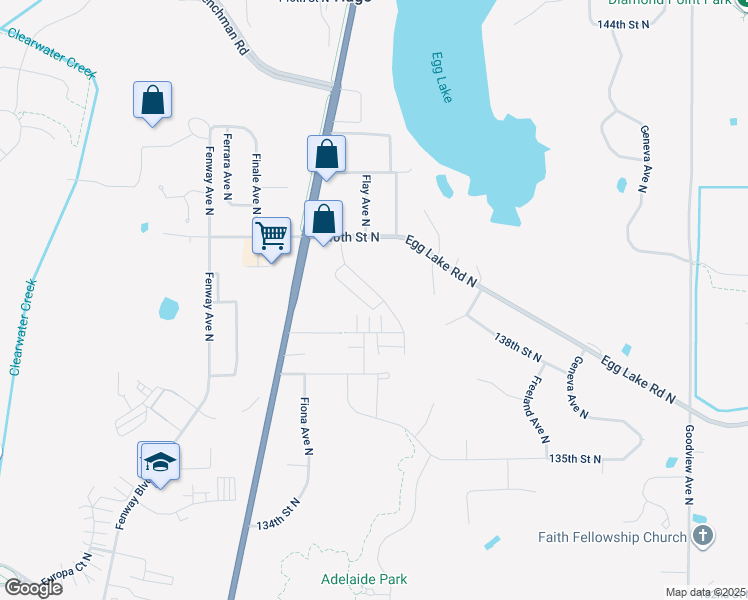 map of restaurants, bars, coffee shops, grocery stores, and more near 13880 Flay Avenue North in Hugo