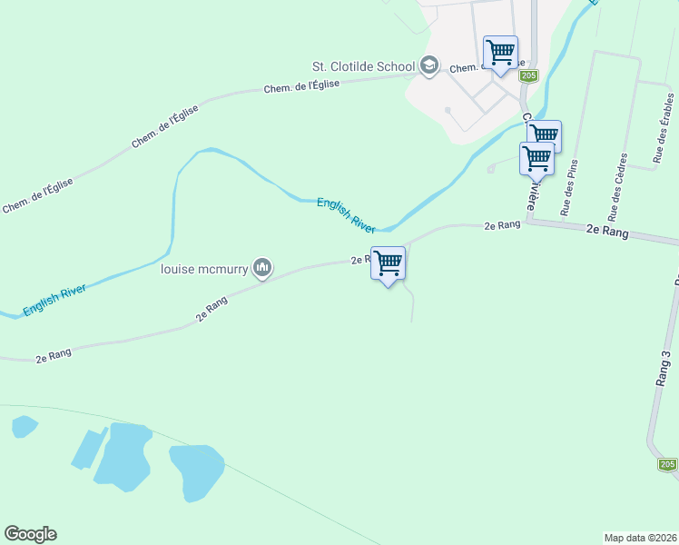 map of restaurants, bars, coffee shops, grocery stores, and more near 899 2e Rang in Sainte-Clotilde-de-Châteauguay