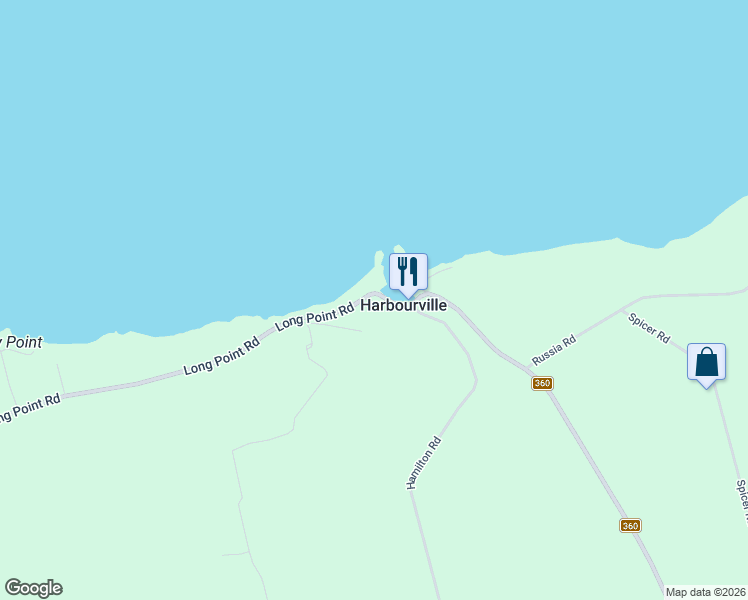 map of restaurants, bars, coffee shops, grocery stores, and more near 3280 Long Point Road in Berwick