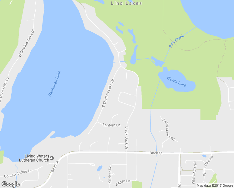 map of restaurants, bars, coffee shops, grocery stores, and more near 6723 Partridge Place in Lino Lakes