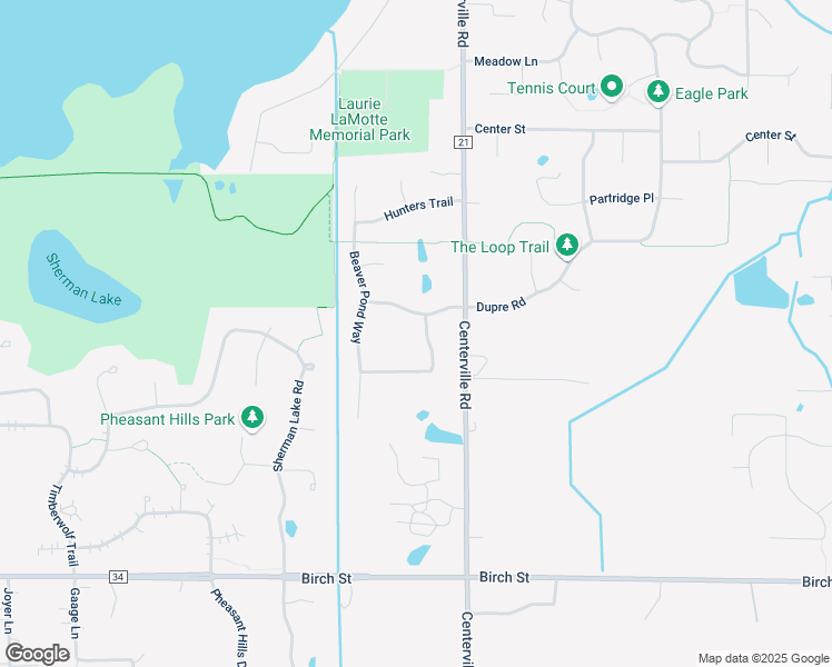 map of restaurants, bars, coffee shops, grocery stores, and more near 1644 Dupre Road in Centerville