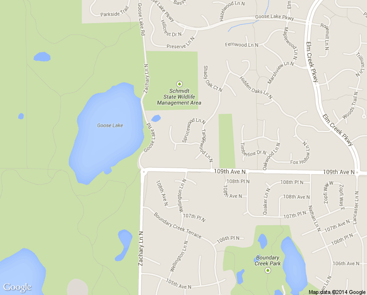 map of restaurants, bars, coffee shops, grocery stores, and more near 10910 109th Avenue North in Champlin