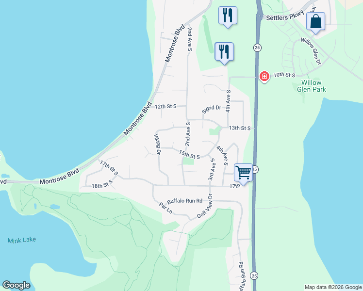 map of restaurants, bars, coffee shops, grocery stores, and more near 1405 2nd Avenue South in Buffalo