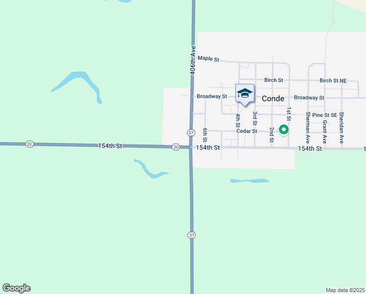 map of restaurants, bars, coffee shops, grocery stores, and more near 322 154th Street in Conde