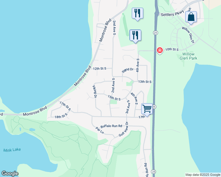 map of restaurants, bars, coffee shops, grocery stores, and more near 1405 2nd Avenue South in Buffalo