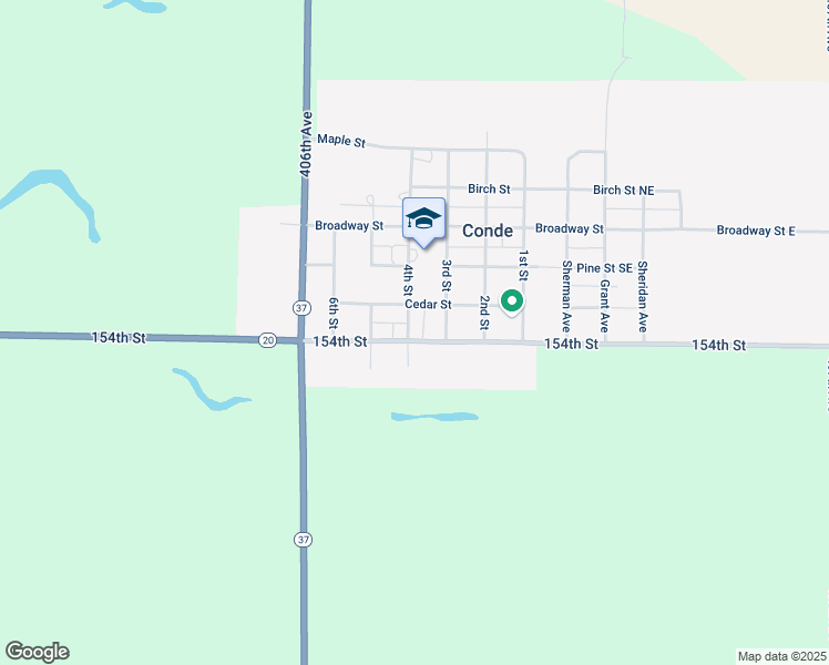 map of restaurants, bars, coffee shops, grocery stores, and more near 322-360 154th Street in Conde