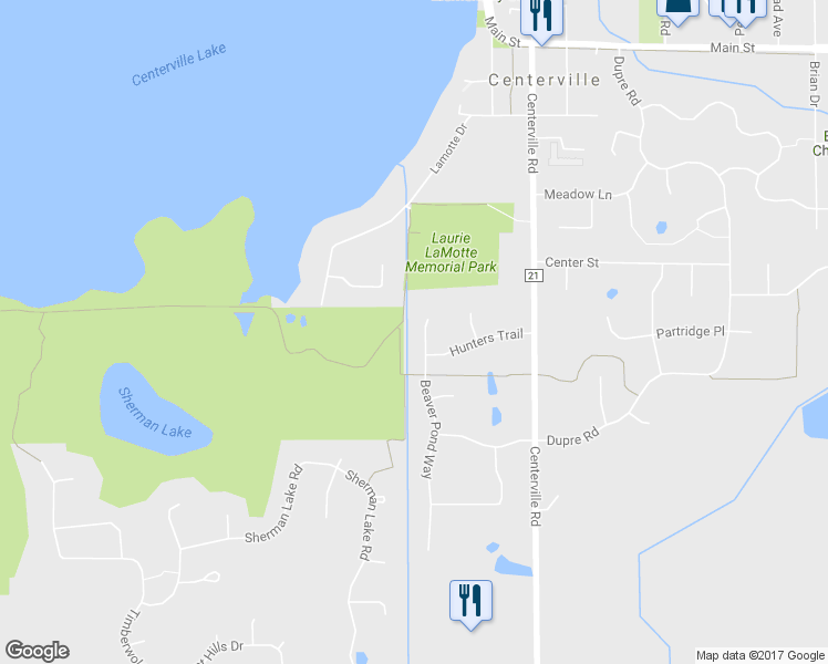 map of restaurants, bars, coffee shops, grocery stores, and more near 6879 Beaver Pond Way in Hugo