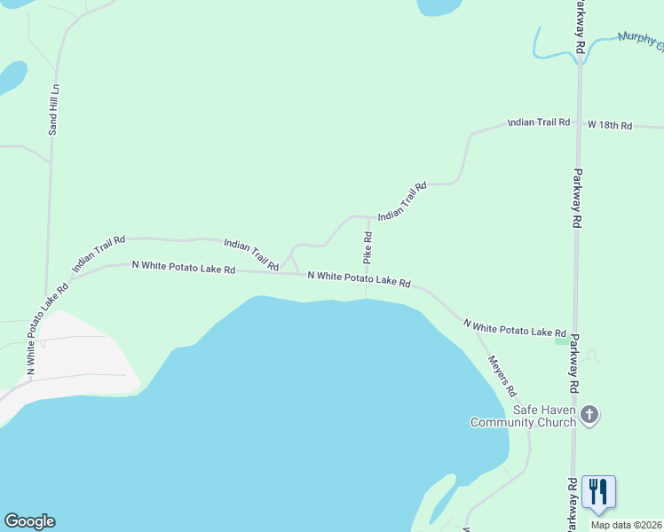 map of restaurants, bars, coffee shops, grocery stores, and more near 8963 North White Potato Lake Road in Pound