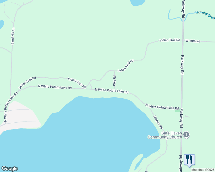 map of restaurants, bars, coffee shops, grocery stores, and more near 8935 North White Potato Lake Road in Pound
