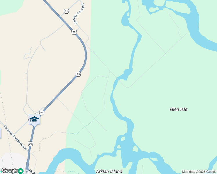 map of restaurants, bars, coffee shops, grocery stores, and more near 137 Booth Drive in Carleton Place