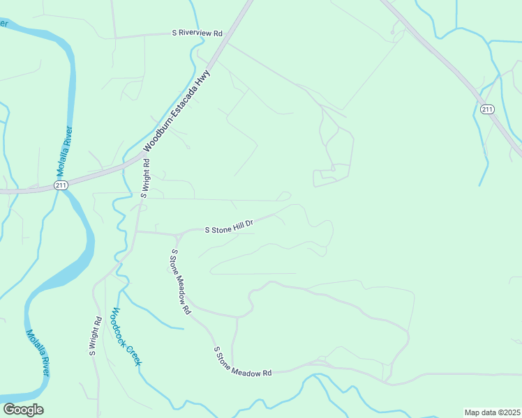 map of restaurants, bars, coffee shops, grocery stores, and more near 16601 South Stone Hill Drive in Molalla