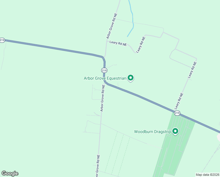 map of restaurants, bars, coffee shops, grocery stores, and more near 7140 Oregon 219 in Woodburn