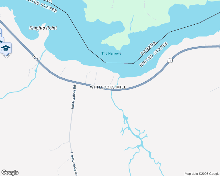 map of restaurants, bars, coffee shops, grocery stores, and more near 88 South River Road in Calais