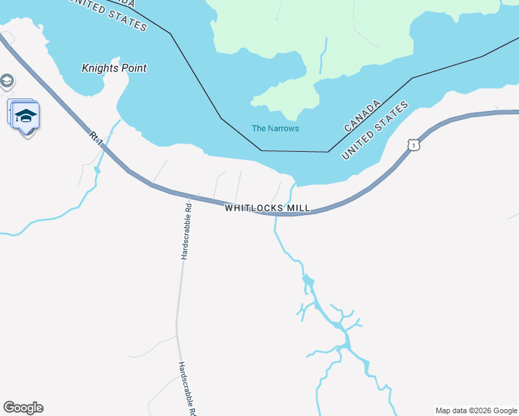 map of restaurants, bars, coffee shops, grocery stores, and more near 75 South River Road in Calais