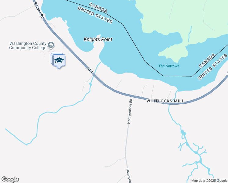 map of restaurants, bars, coffee shops, grocery stores, and more near 319 South River Road in Calais