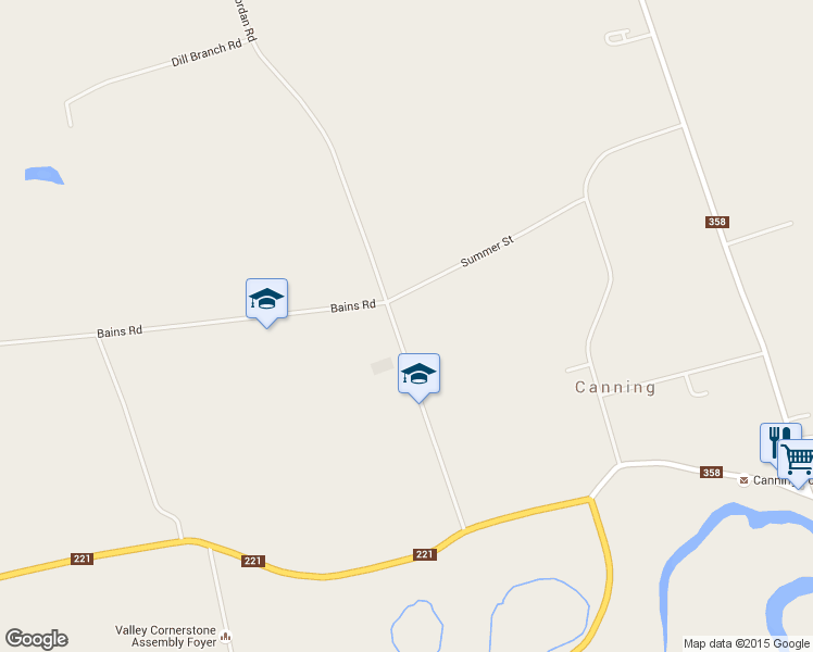 map of restaurants, bars, coffee shops, grocery stores, and more near 1070 J Jordan Road in Canning