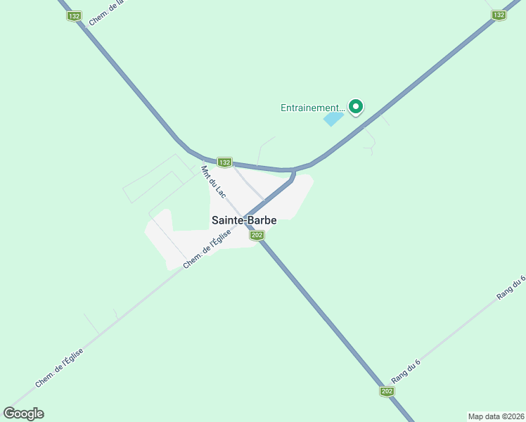 map of restaurants, bars, coffee shops, grocery stores, and more near 438 Chemin de l'Église in Montérégie