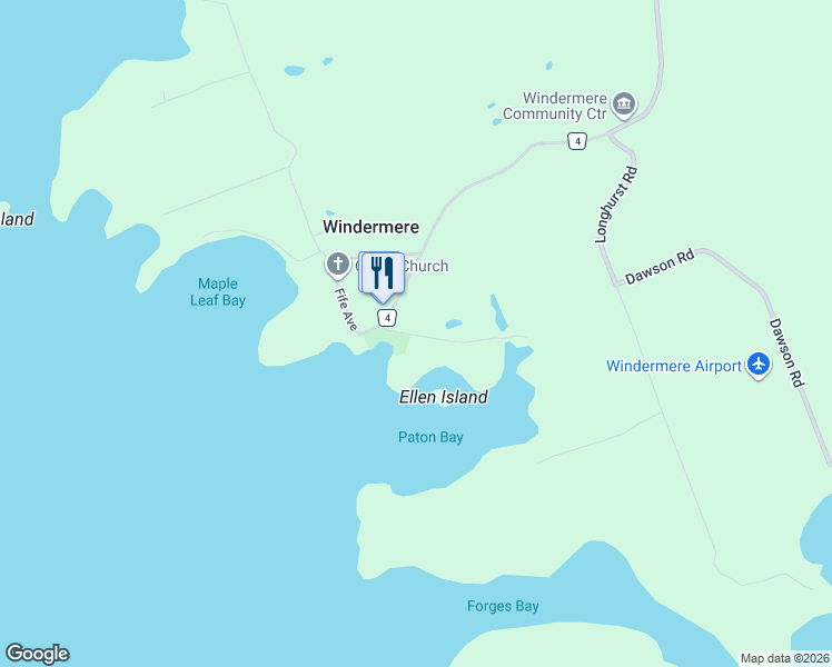 map of restaurants, bars, coffee shops, grocery stores, and more near 1003 Matthews Drive in Muskoka District Municipality