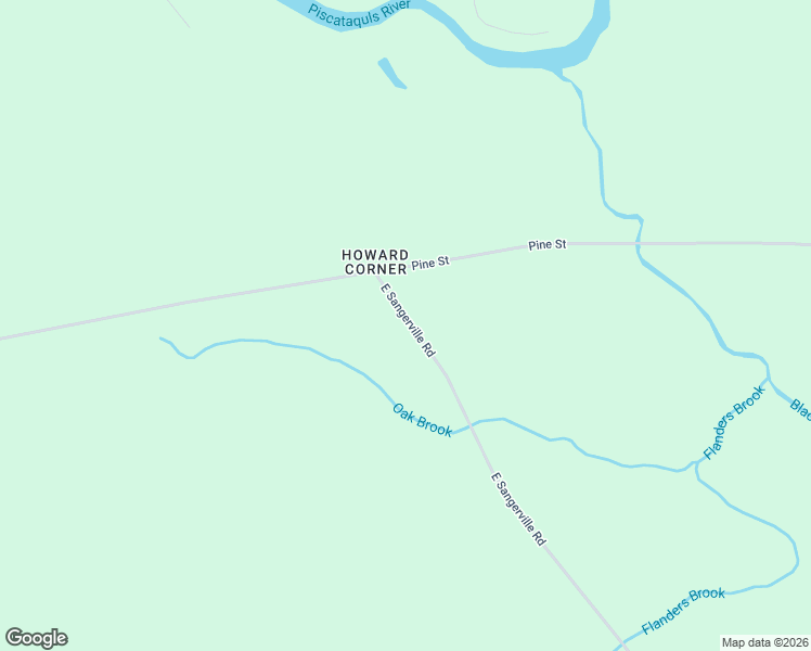 map of restaurants, bars, coffee shops, grocery stores, and more near 89 East Sangerville Road in Sangerville