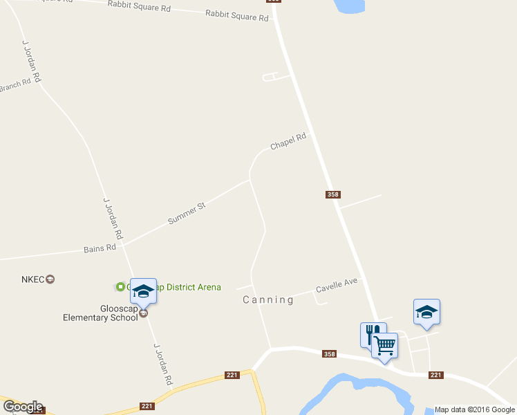 map of restaurants, bars, coffee shops, grocery stores, and more near 1125 Chapel Road in Canning