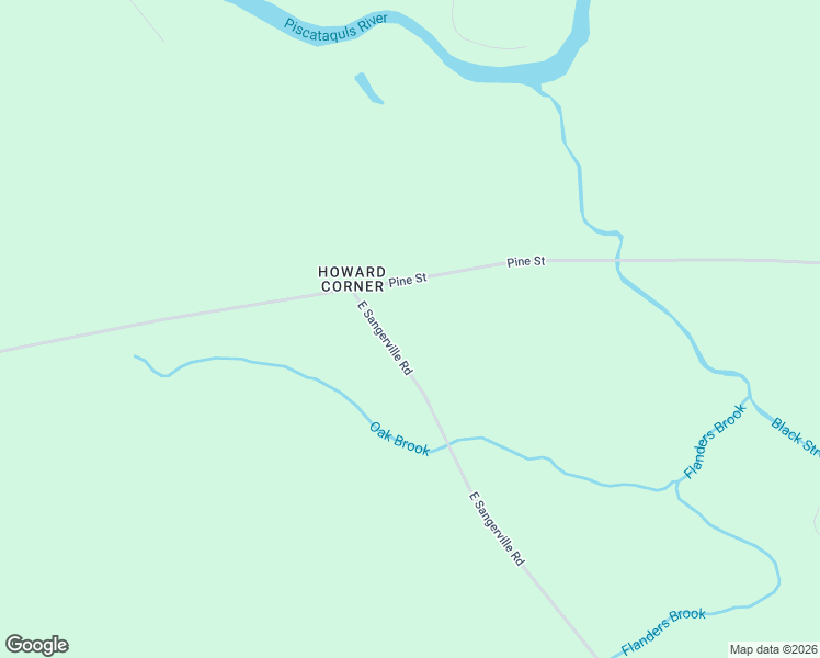 map of restaurants, bars, coffee shops, grocery stores, and more near 89 East Sangerville Road in Sangerville