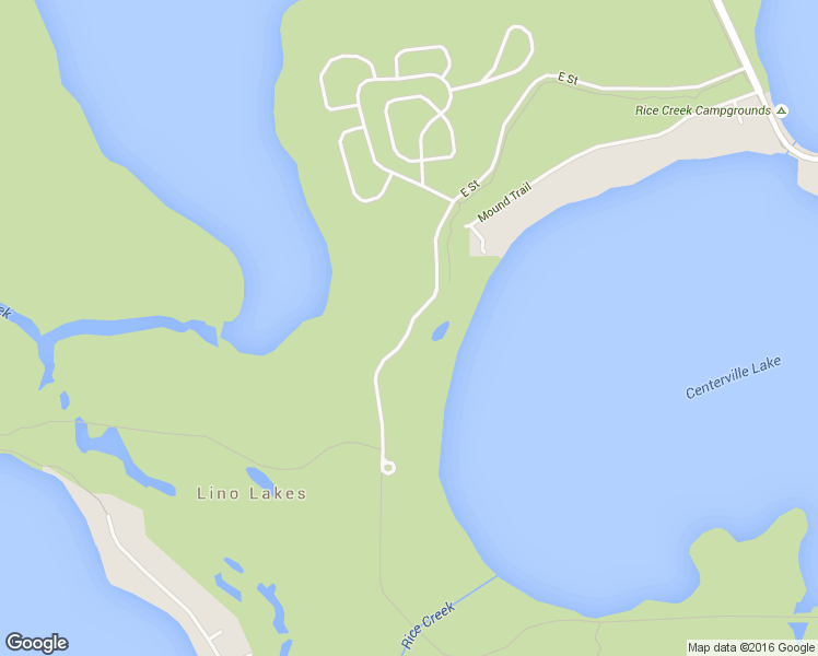 map of restaurants, bars, coffee shops, grocery stores, and more near E Street in Lino Lakes