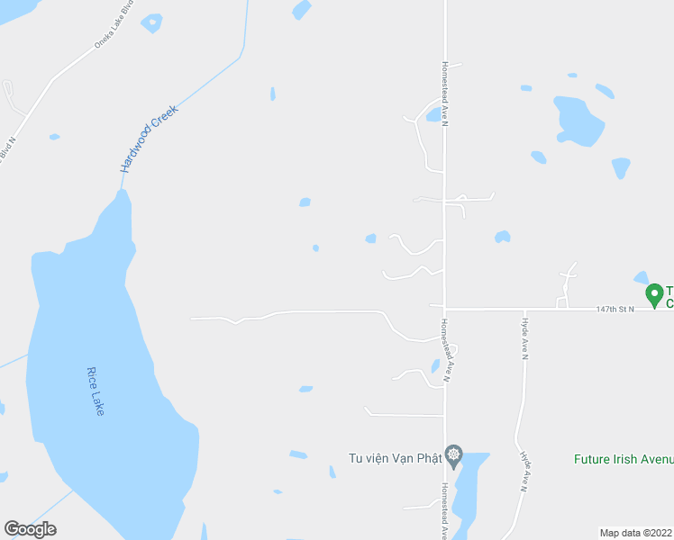 map of restaurants, bars, coffee shops, grocery stores, and more near 14800 Homestead Avenue North in Hugo