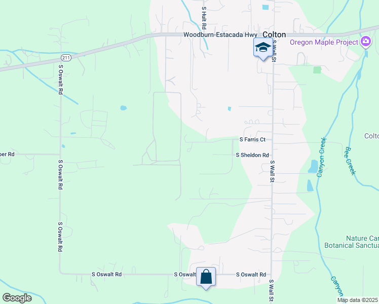 map of restaurants, bars, coffee shops, grocery stores, and more near 20544 South Farris Court in Colton