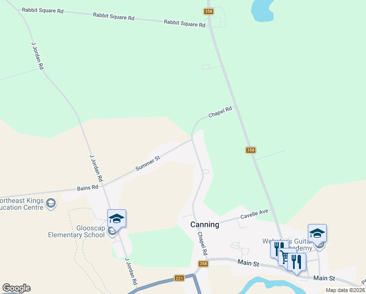 map of restaurants, bars, coffee shops, grocery stores, and more near 1004 Summer Street in Canning