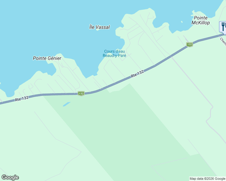 map of restaurants, bars, coffee shops, grocery stores, and more near in Saint-Anicet