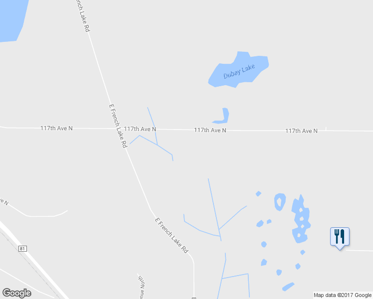 map of restaurants, bars, coffee shops, grocery stores, and more near 16381 117th Avenue North in Maple Grove