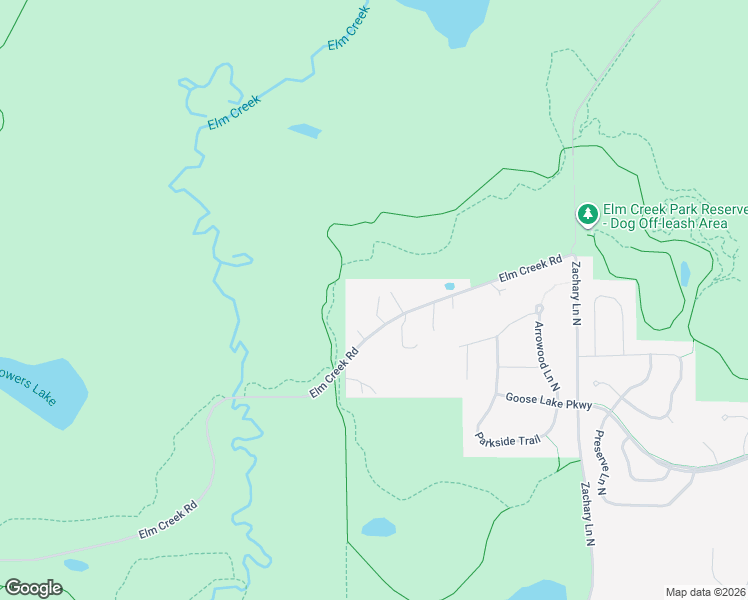 map of restaurants, bars, coffee shops, grocery stores, and more near 11780 Elm Creek Road in Maple Grove
