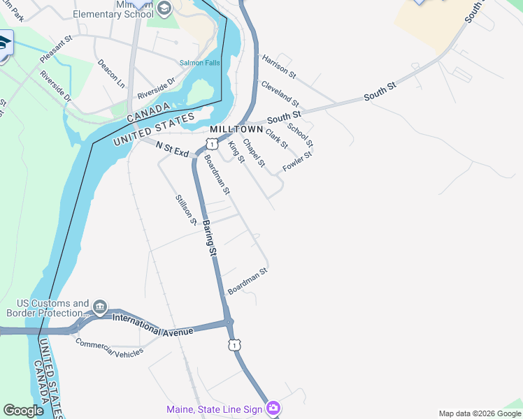 map of restaurants, bars, coffee shops, grocery stores, and more near 17 Summer Street in Calais